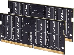 Kit de memoria RAM para notebook PNY DDR4 32GB (2x16GB) Performance 3200MHz CL22 | PC4-25600, CL22, 1.2V, RAM para notebook/laptop, compatible: 2933/2666/2400/2133MHz - MN32GK2D43200-TB