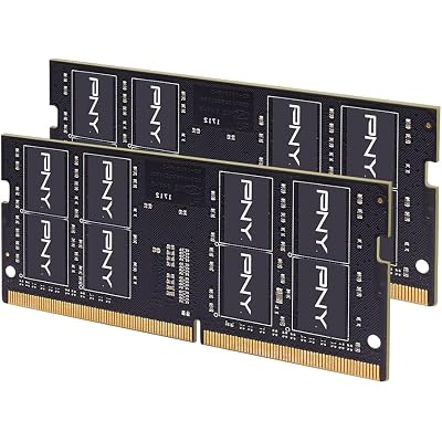 PNY Performance 32GB (2x16GB) DDR4 DRAM 3200MHz (PC4-25600) CL22 (Compatible with 2933MHz, 2666MHz, 2400MHz or 2133MHz) 1.2V Notebook/Laptop (SODIMM) Computer Memory Kit – MN32GK2D43200-TB