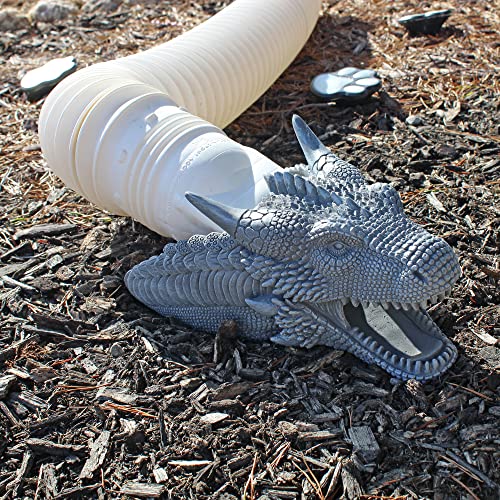 Esterno Dragon Garden Downspout Sculpture; Splash Block Anchor W/Ramp For Downspout Extension #TOP2