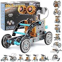 LGMCF STEM 29-in-1 Solar Robot Toys Educational Science Kit for Kids DIY Building Toy Engineering Experiment kits 205 Pcs Solar & Cell Powered Dual Drive Motor Gifts for Age 8-12 Year Old Boys Girls