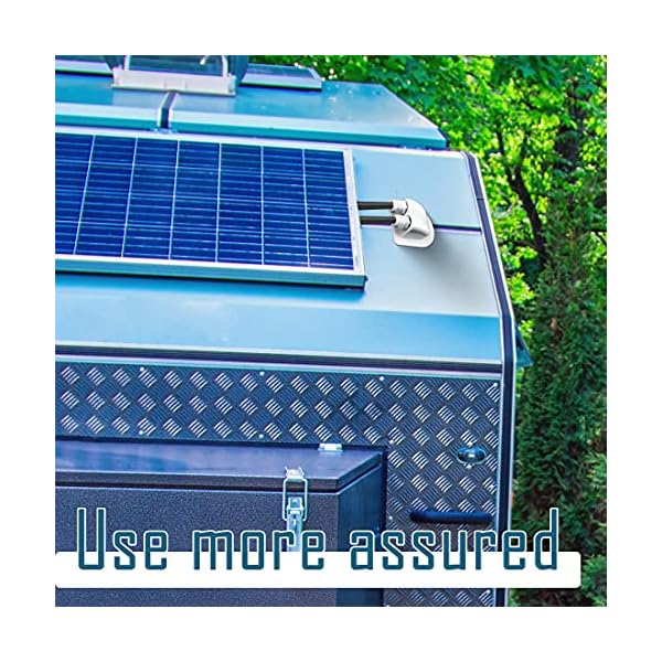 Solar Kabeldurchführung, Dachdurchführung Doppel Kabeleinführungs Wetterfestes ABS Anschlussdose für Solarprojekt Wohnmobil Wohnwagen Boot,Weiß – Bild 4