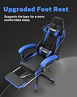 Vista 18 de Gaming Chair with RGB LED Lights, High Back Ergonomic Computer Gamer Chair with Headrest and Lumbar Support, Racing Style Reclining Game Chair for