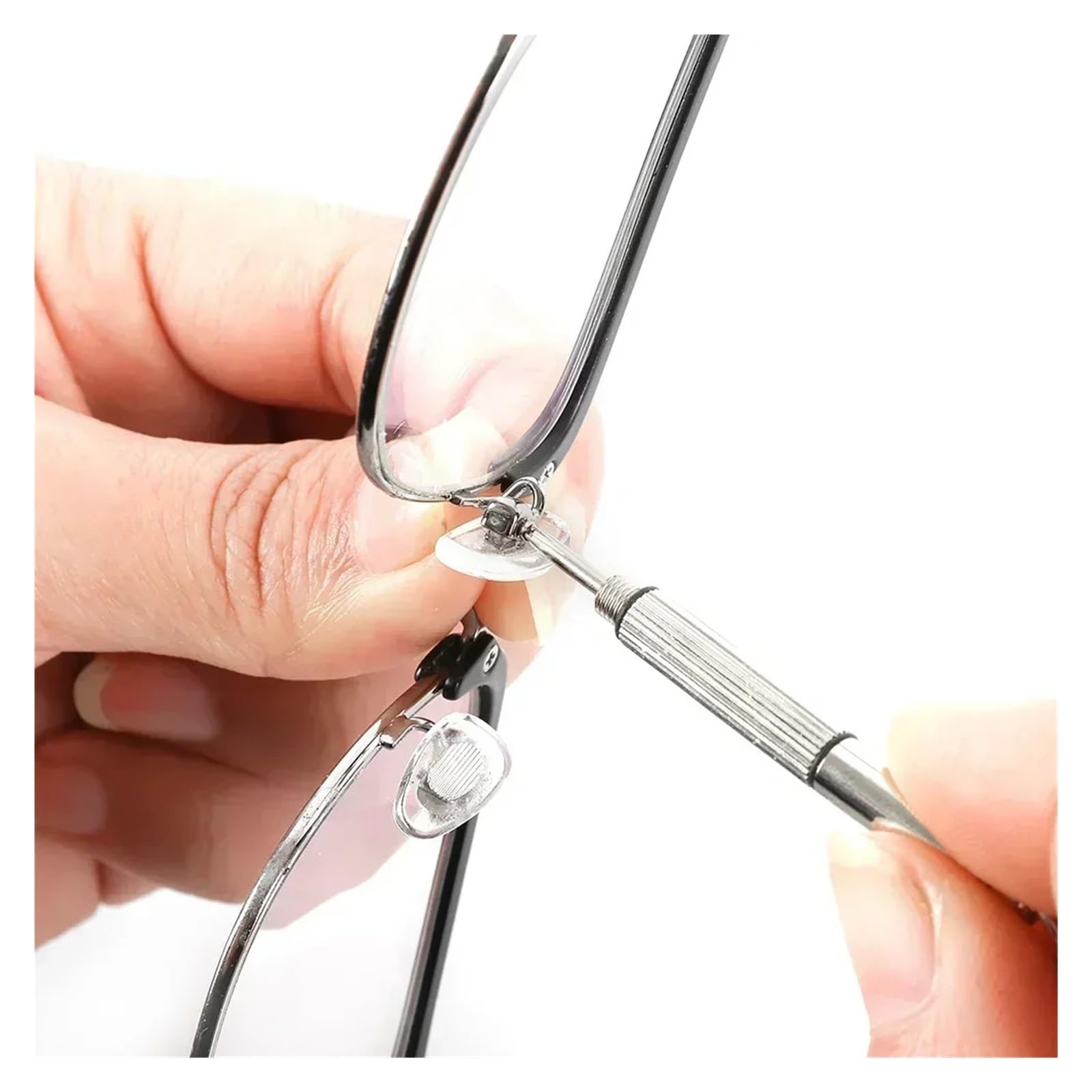 Śrubokręt do okularów, Zestaw śrubokrętów do naprawy okularów 3 w 1 z brelokiem zegarków Precision Tools Beżowy szt