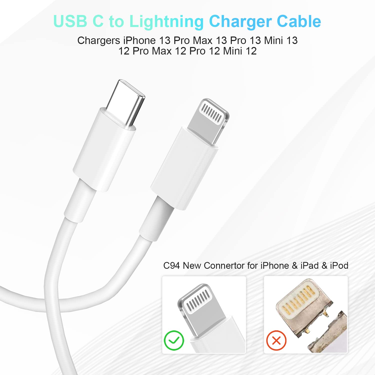 Cavo USB C To Lightning 1M MFi Certificato - Ricarica Rapida Per IPhone E IPad | Compatibile Con Tutti I Modelli - Foto 6