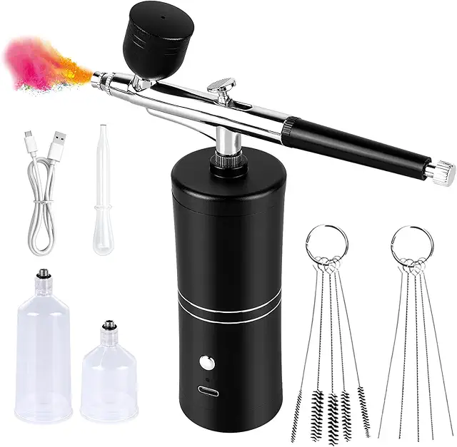 Wireless Airbrush Set for Nail Art - Rechargeable Portable Compressor Kit