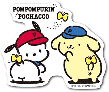 Amazon.co.jp: ポムポムプリンxポチャッコ ちょうちょ ミニステッカー