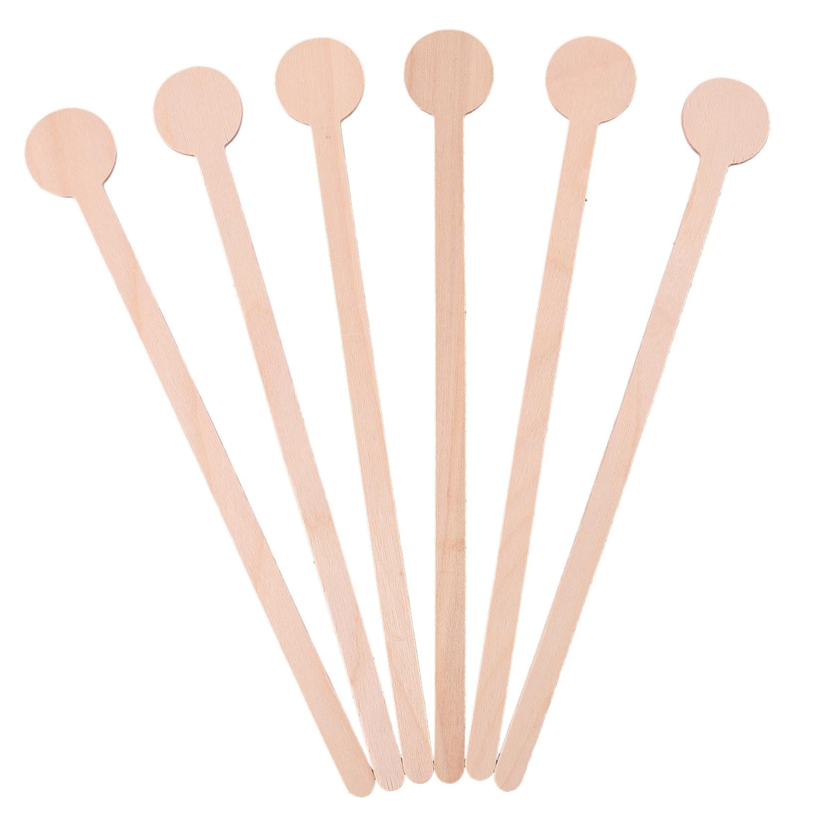 ASAKKURA 50pcs Wooden Stirrer Sticks Bar Stirring Rods for Coffee Hot Cocoa Cocktails Safe Light