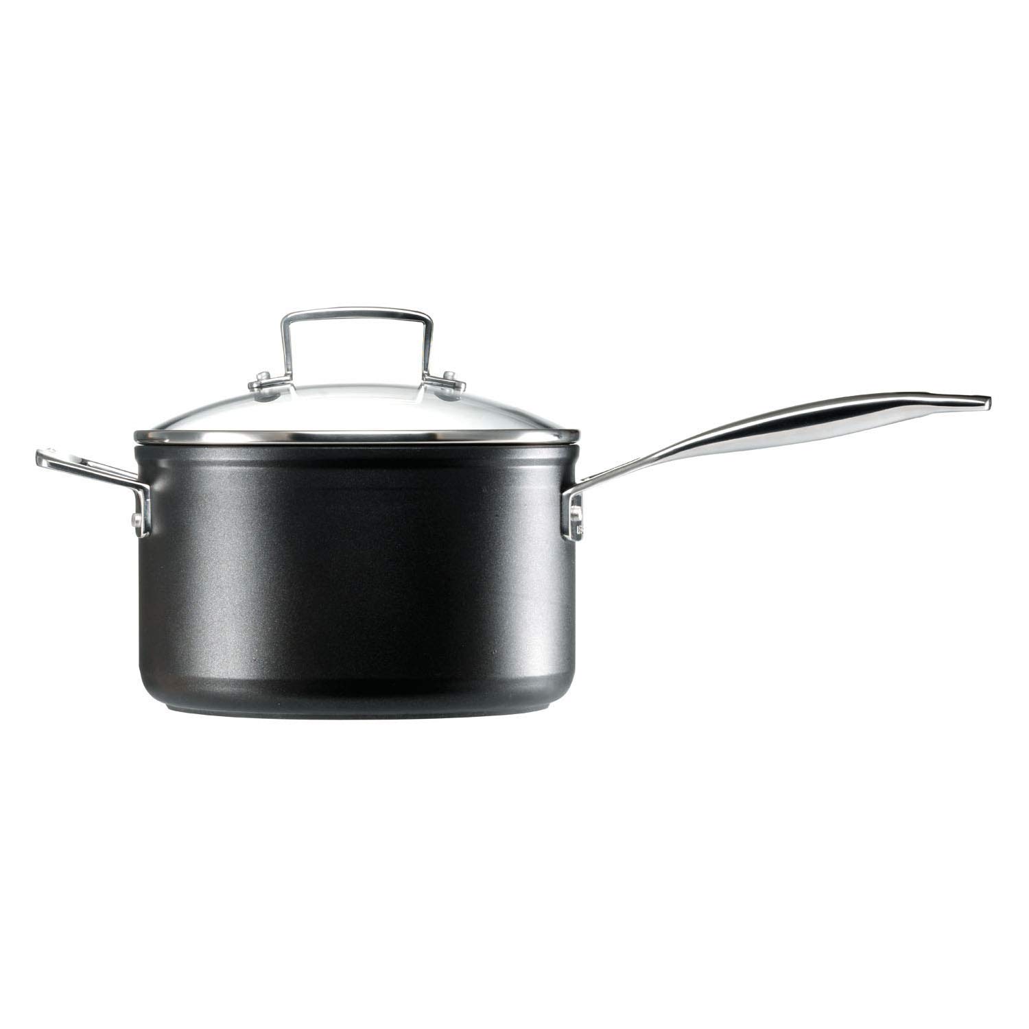 LE CREUSET Casserole Anti-Adhérente en Aluminium Forgé, 20 cm, Anthracite/Argenté,51108200010302