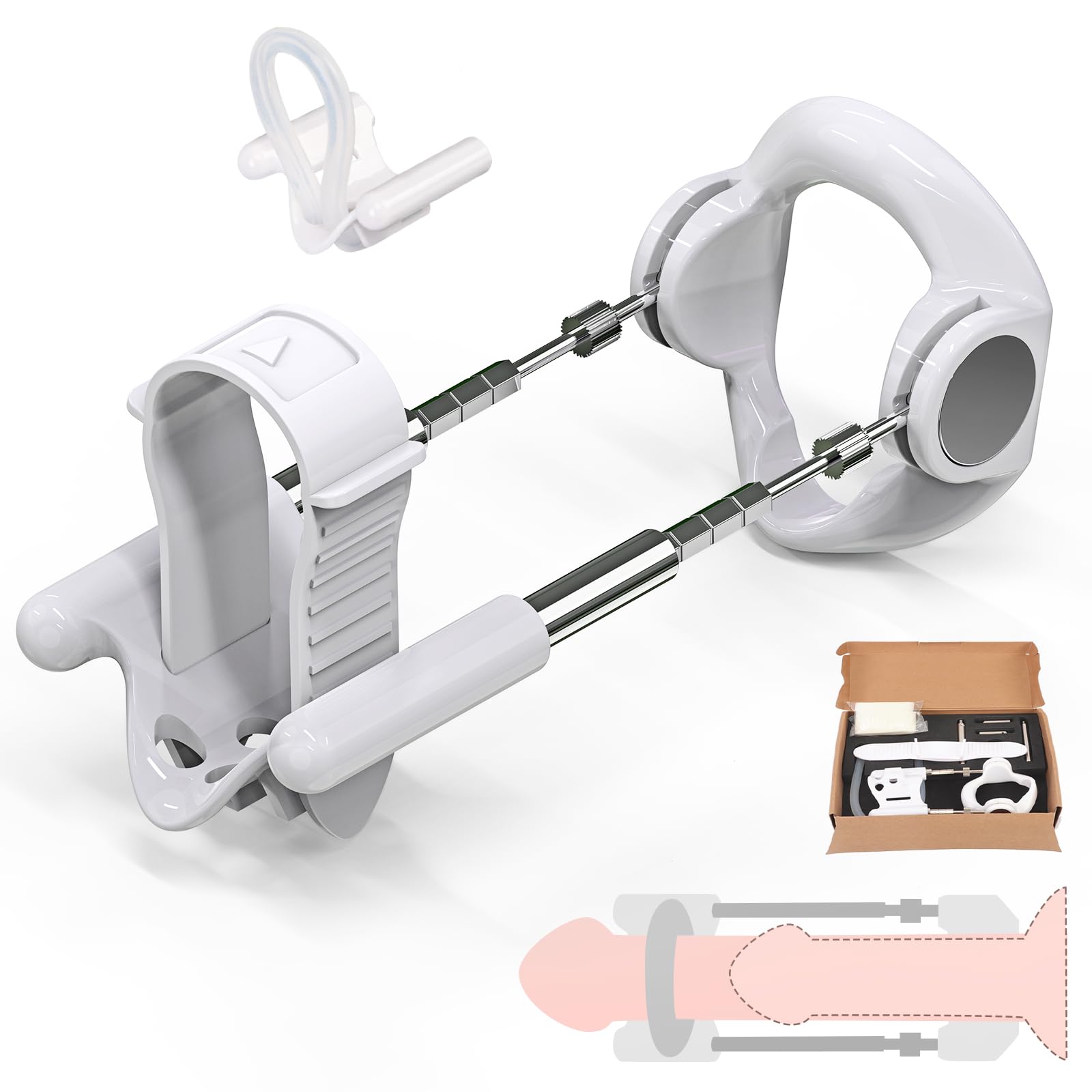 Penis Extender Stretcher Kit, Penis Pump Sex Toys for Men, Penis Stretcher Device for Men, Penis Enlargement Adjustable Stretching, Effective Wearable Male Penis Extension Device