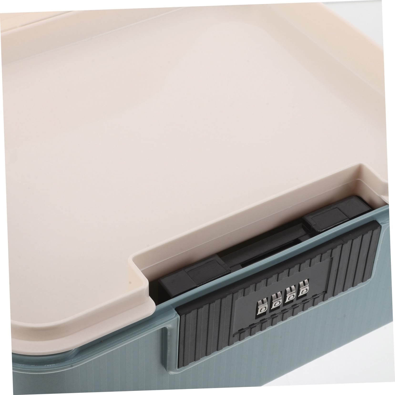 Scatola di Archiviazione con Lucchetto Blu Sicuro con Combinazione Portatile per Documenti Passaporti e Oggetti Personali Resistente e Capiente per Ufficio e Casa