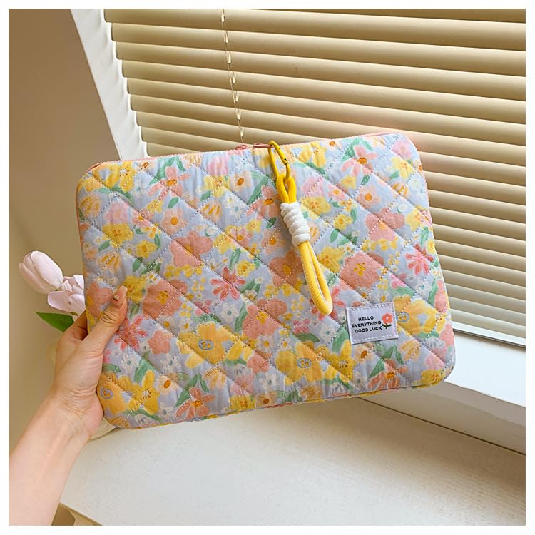 Funda acolchada floral para laptop 11-13 pulgadas miniatura 6