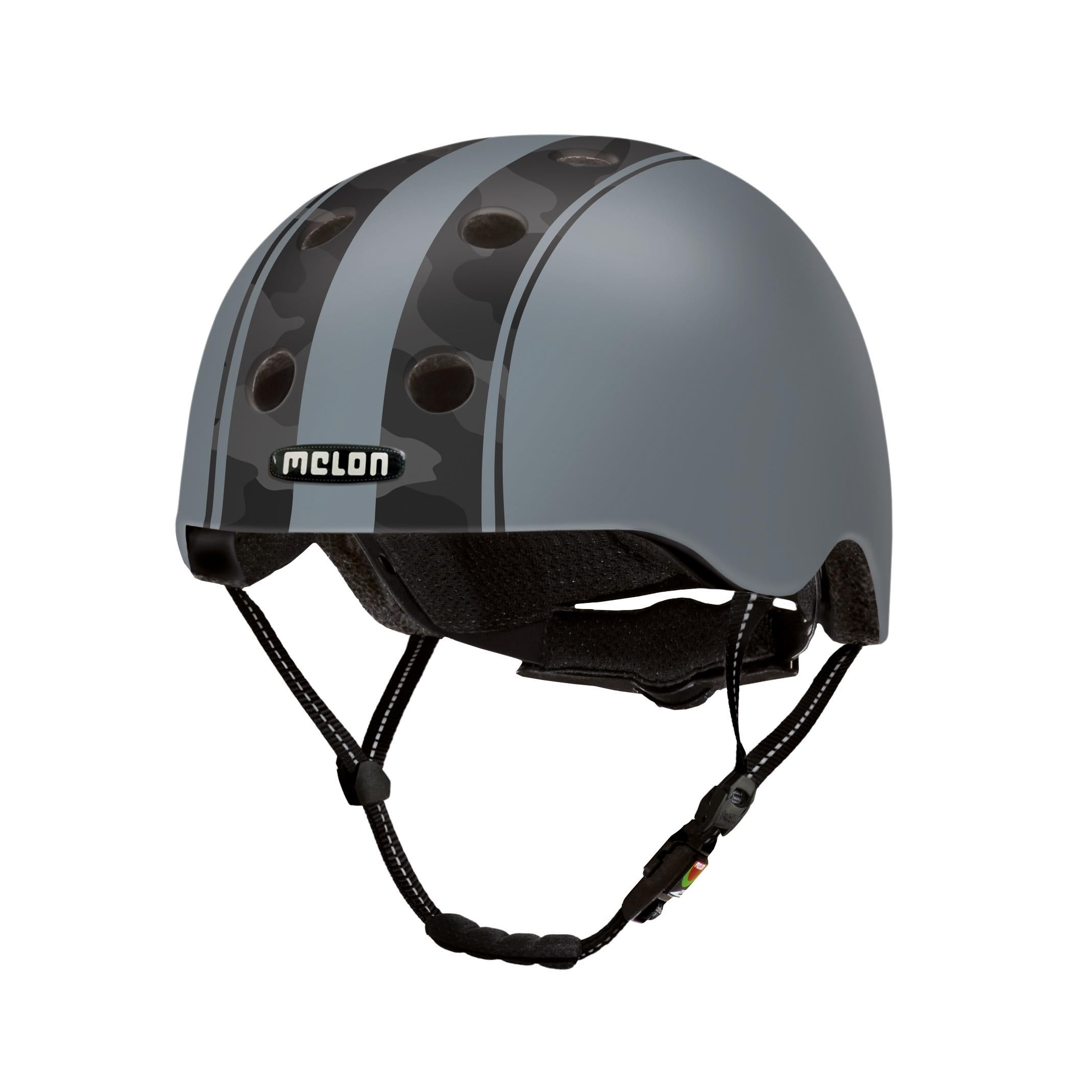 Casco De Bicicleta Urbano Melon 'Double White Black' - Ligero, Seguro, Ajustable Para Adultos Y Niños