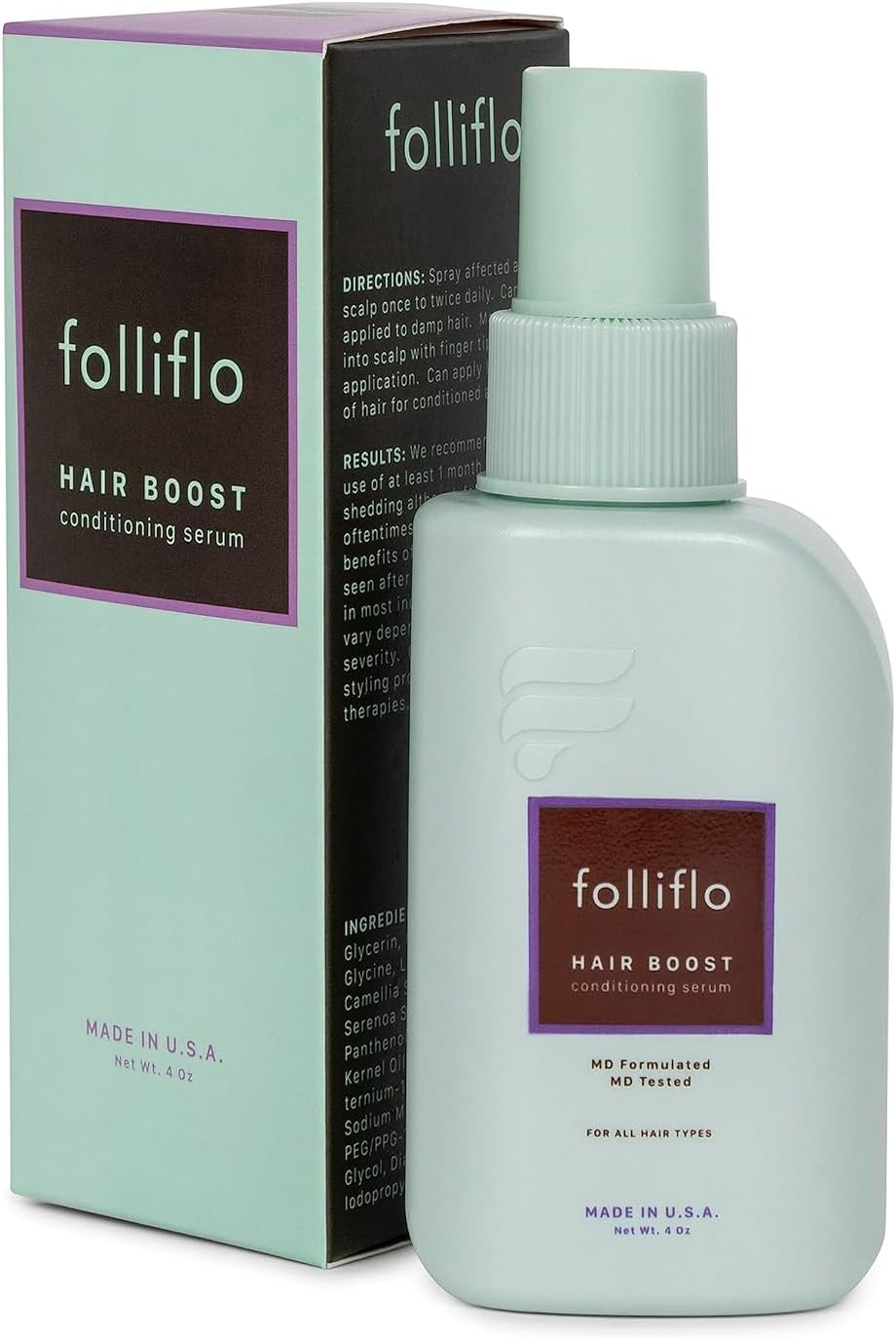 Hair Boost Leave-In Conditioner Spray Serum for Thicker-Looking Hair and Scalp Care – Lightweight Daily Formula, Up to 90 Day Supply