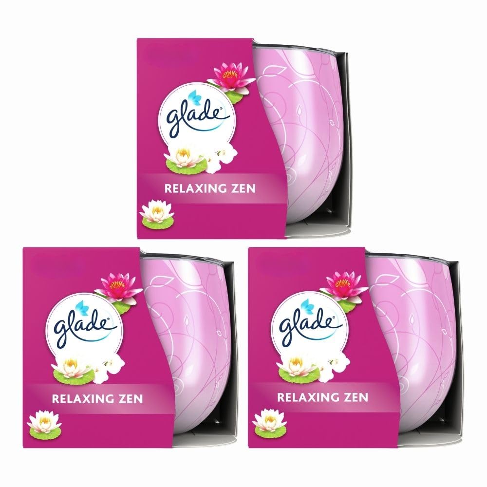 Glade Candle Relaxing Zen 120G X 3 from B&Q