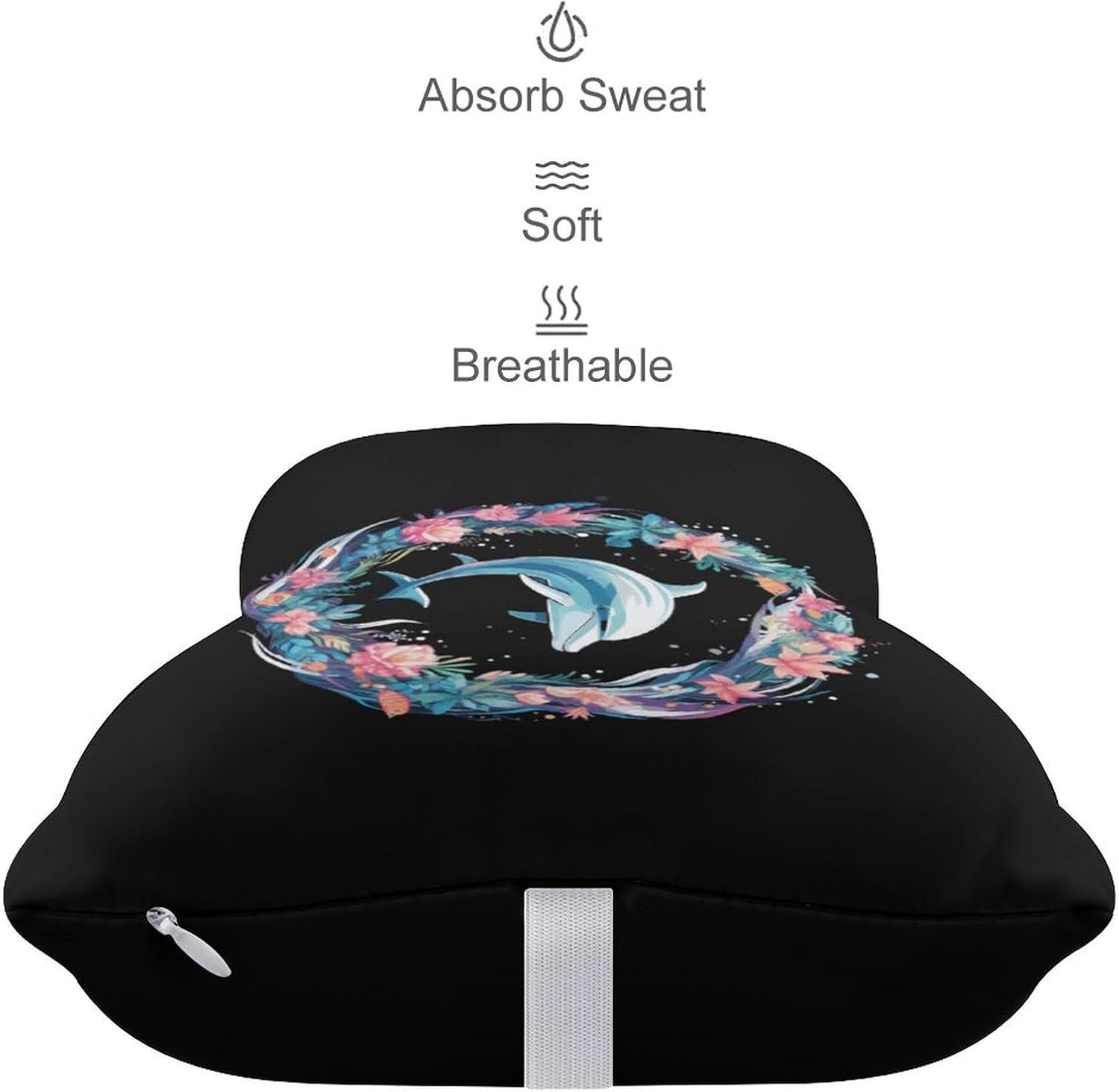 Dolphin Flower 2 Pack Car Neck Pillow Car Headrest Soft Car Pillow for Most Cars