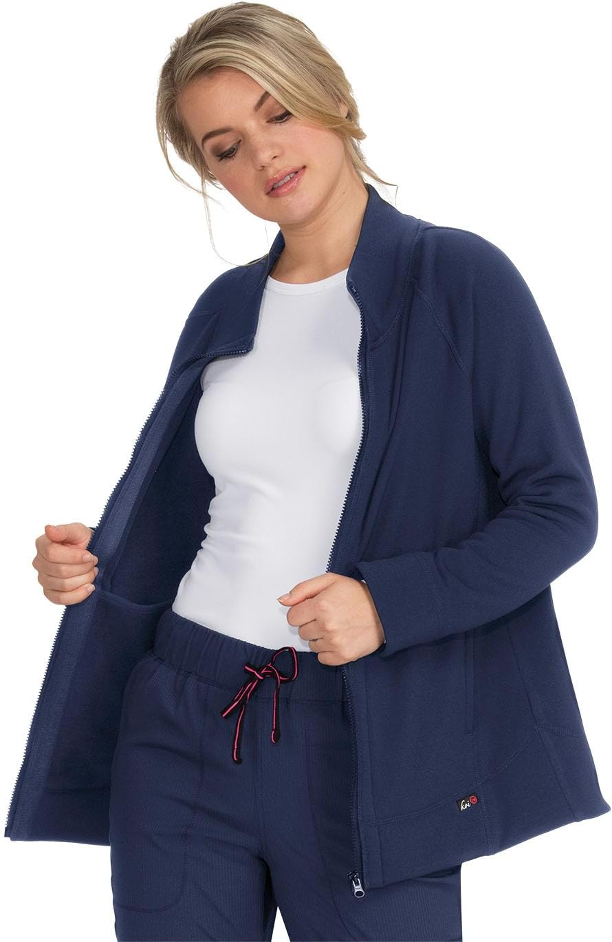 KOI Lite Wellness Women's 2-Pocket Super Soft Fleece Jacket