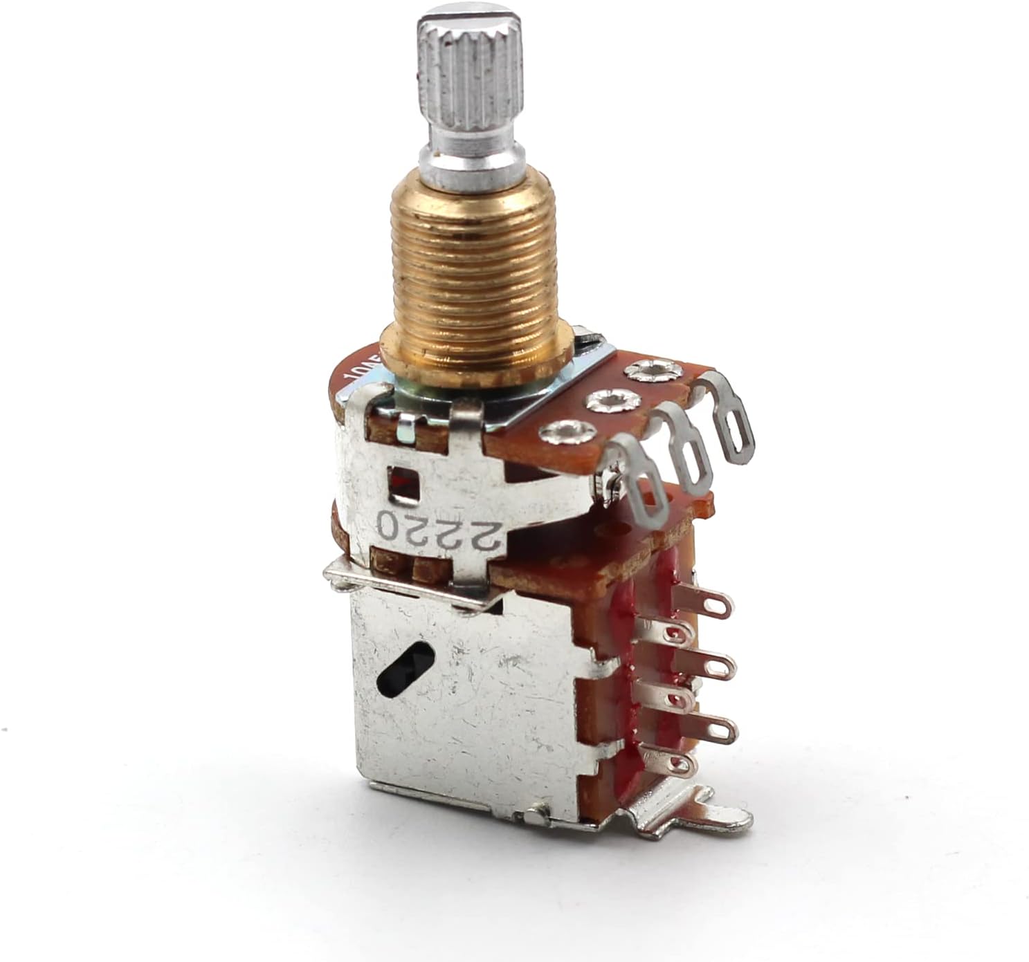 Bourns 500k Push Pull Potentiometer - Short Split Shaft, Audio Taper, DPDT, Low Friction Guitar Pot (4x)