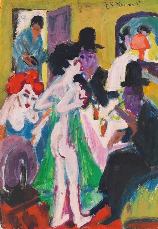 Im Bordell (1913-1920) Poster Print by Ernst Ludwig Kirchner (24 x 36)