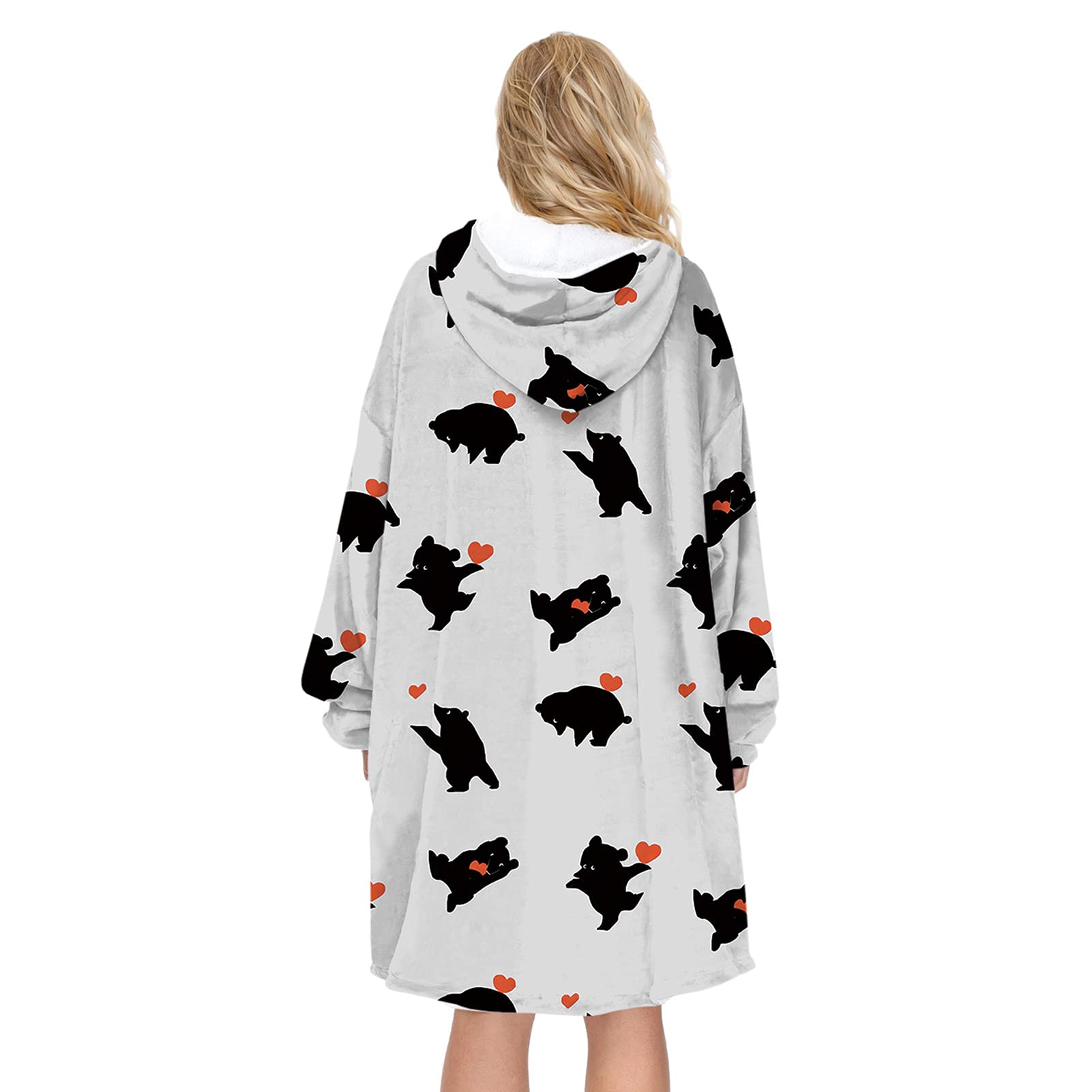 Manta Con Capucha, Manta De Gran Tamaño Con Capucha Y Mangas, Súper Cálida Y Acogedora Manta Para Adultos, Manta Con Capucha Usable Con Bolsillo Frontal Y Cremallera