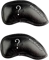 Vista 6 de CRAFTSMAN GOLF 12 piezas o 1 pieza de fundas protectoras de cuero sintético para cabezas de palos de golf, compatibles con todas las marcas