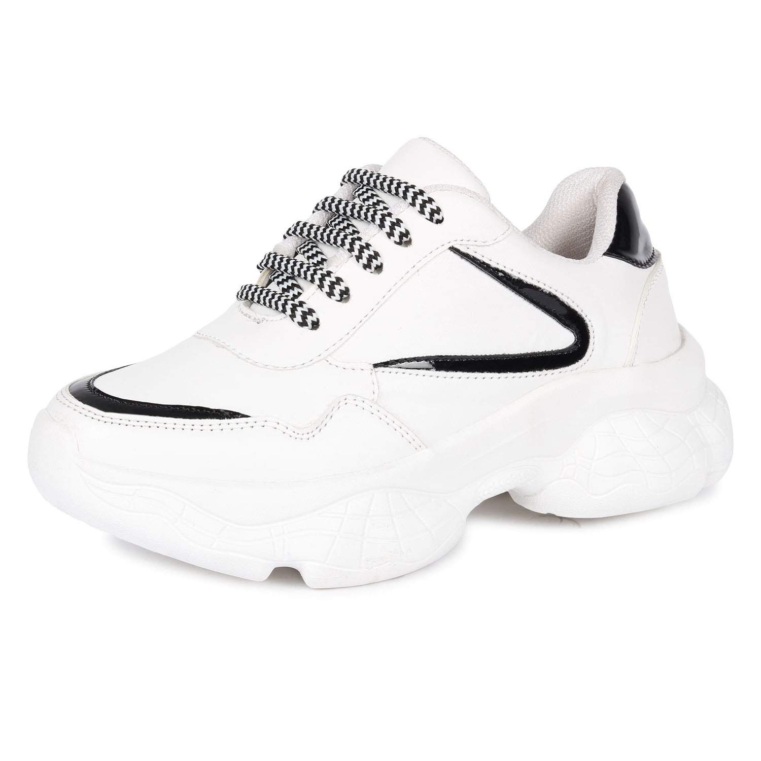 Bella Toes Women White Pink Casual Sports Shoes Sneakers_6011