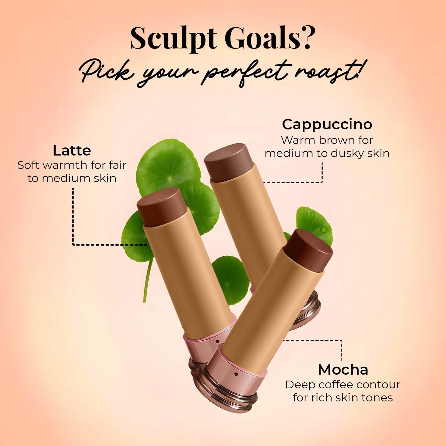 Just Herbs Super Hydrating Born To Sculpt Long Stay Bronzer Stick with Shea Butter | Richly Pigmented | Defines and Uplift Appearance | Matte Finish | All Skin Types for Women 14g (Latte) - Image 8 thumbnail