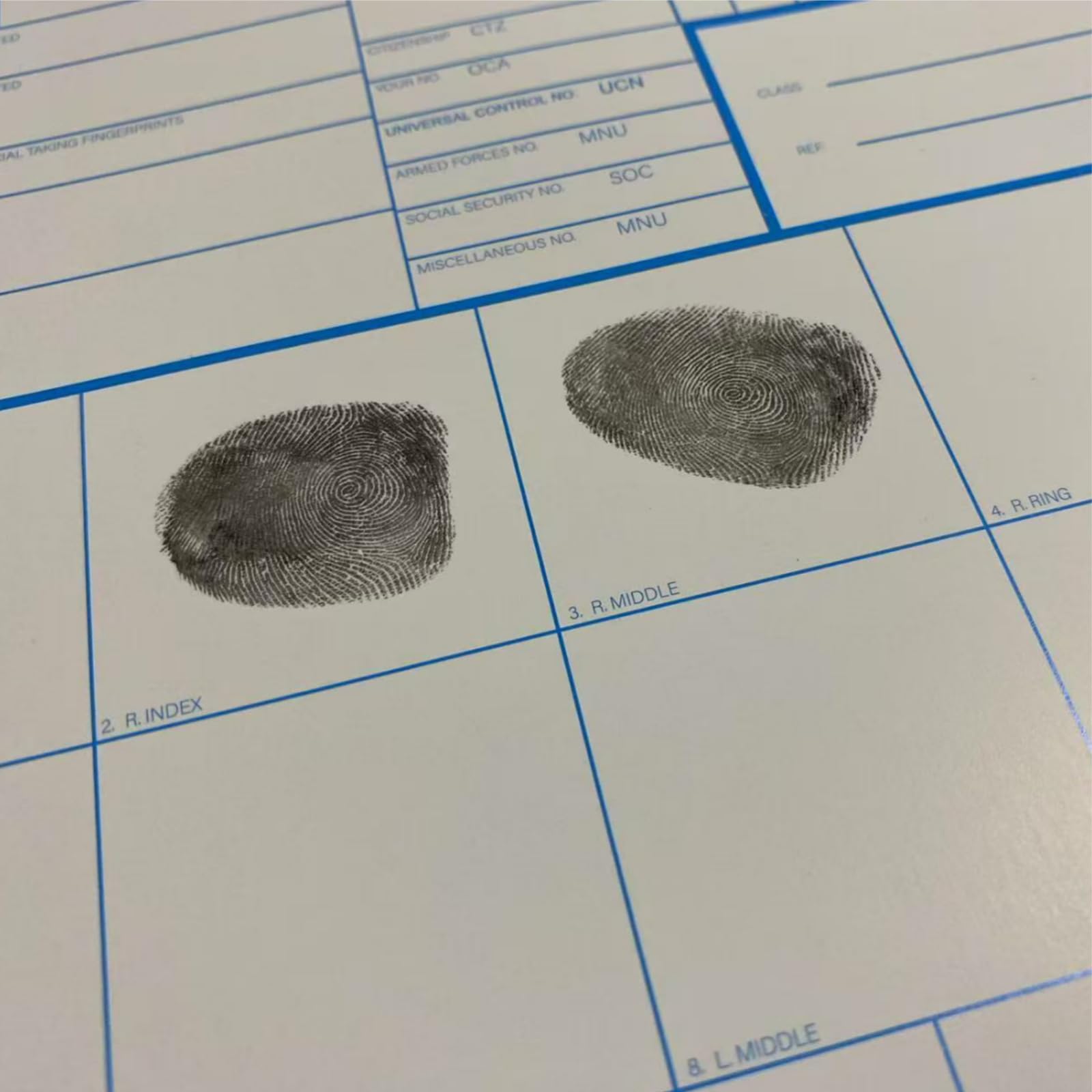 FD-258 FBI Immigrazione Carte Impronte Digitali FBI FD-258 - Confezione Da 250 Per Immigrazione E Lavoro Moduli Immigrazione - Foto 7