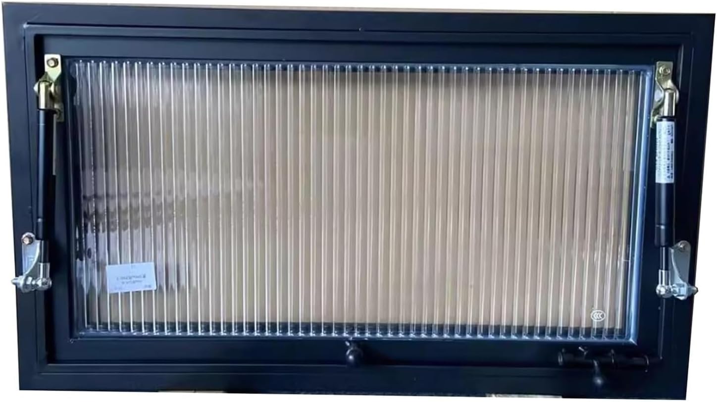 JKGHK Mobile Home Window, Mobile Home Concession Windows, Aluminum Tempered Utility Window, Small Basement Flip-up Soundproof Windows for Milk Tea Shop(20x20cm)