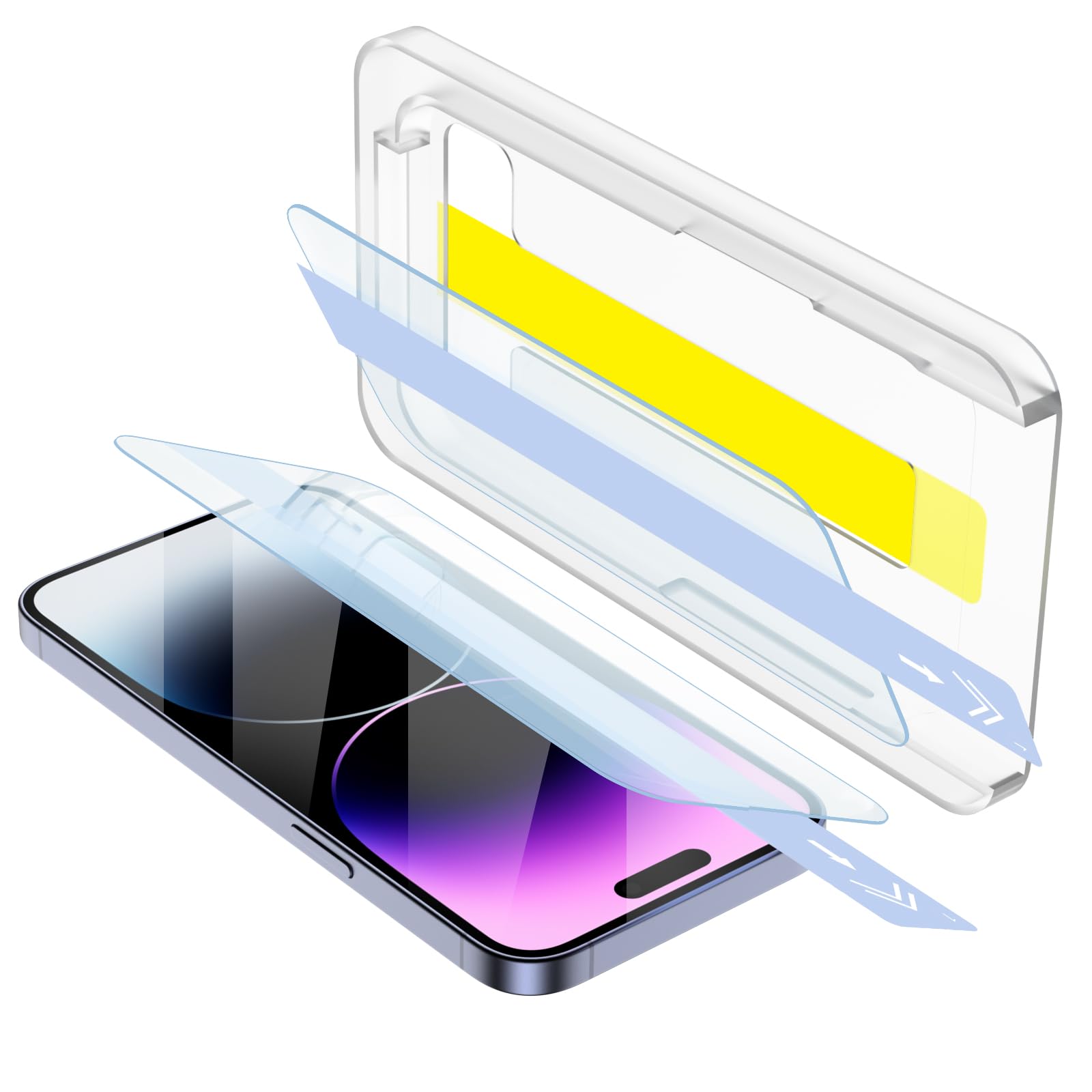 Amazon | 2枚セット FUGTBLESS iPhone14 Pro ガラスフィルム 用
