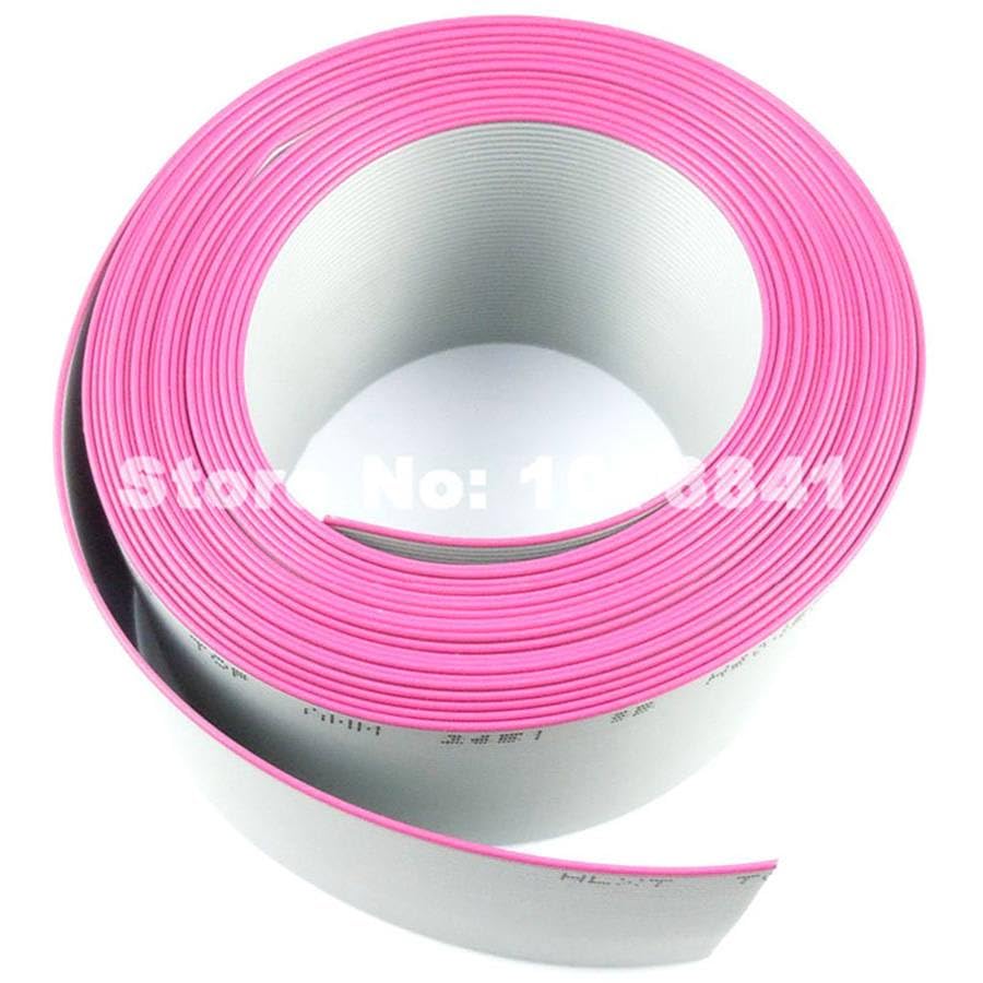 Generic 5M Meter / 16.4FT 1mm 1.0mm Pitch 50 Pin 50 Wires Grey 28 AWG 300V IDC Flat Ribbon Cable