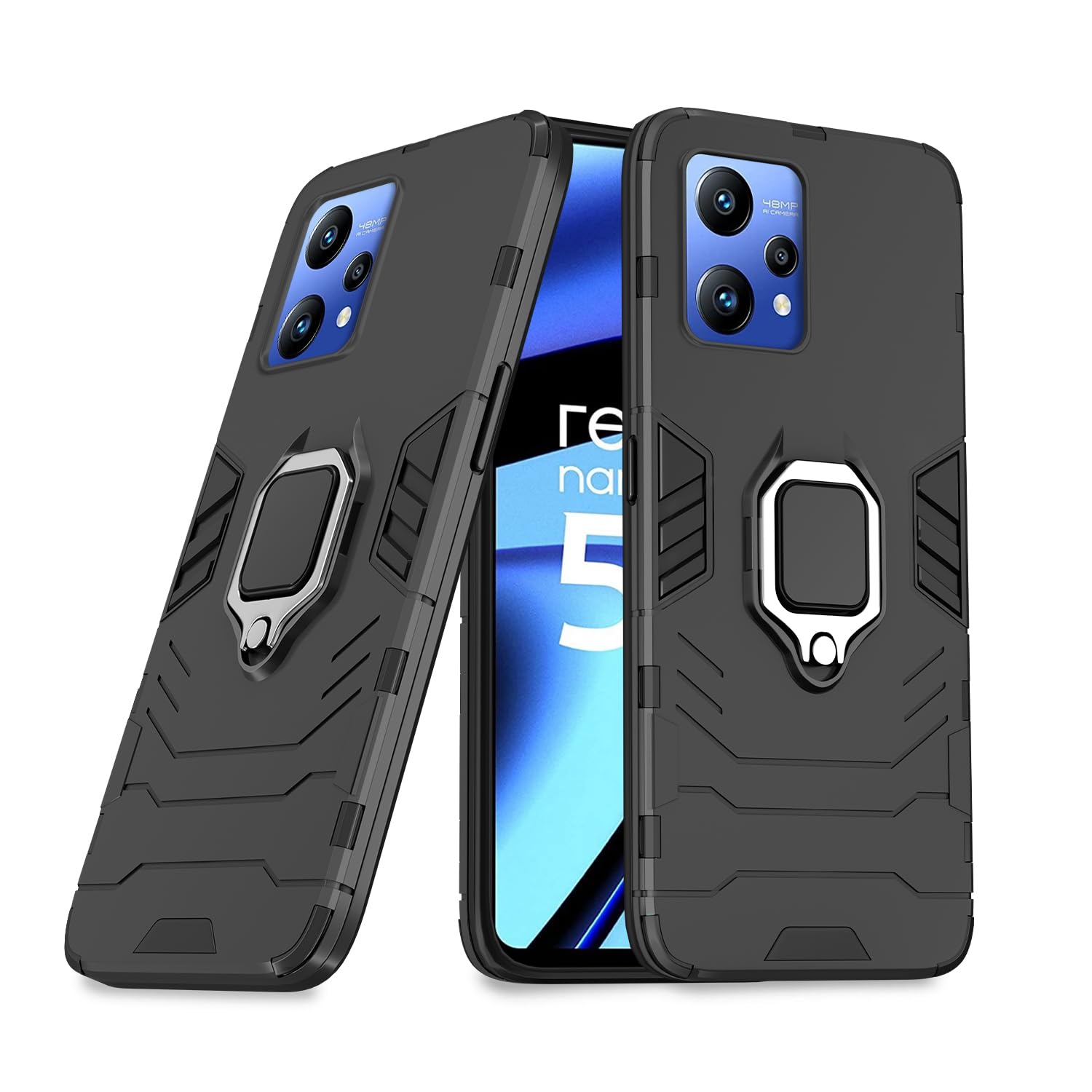 Pikkme Realme Narzo 50 Pro 5G Back Cover | D5 Tough Armor Bumper | 360 Protection Case | Ring Holder Stand Case for Realme Narzo 50 Pro 5G (Black) (B0CBBH99HX) Amazon Price History, Amazon Price Tracker
