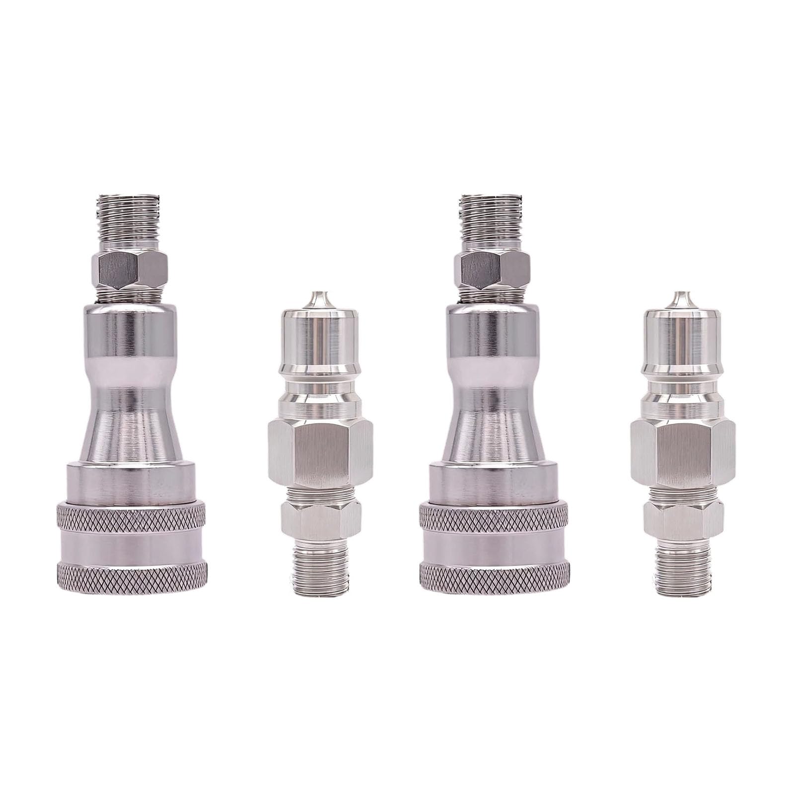 Fabater Szybkozłączki Hydrauliczne M14 do M16, 2 Szt | Pasuje do minikoparki , wymiana adaptera szybkozłącza ze stali nierdzewnej za pomocą taśmy uszczelniającej