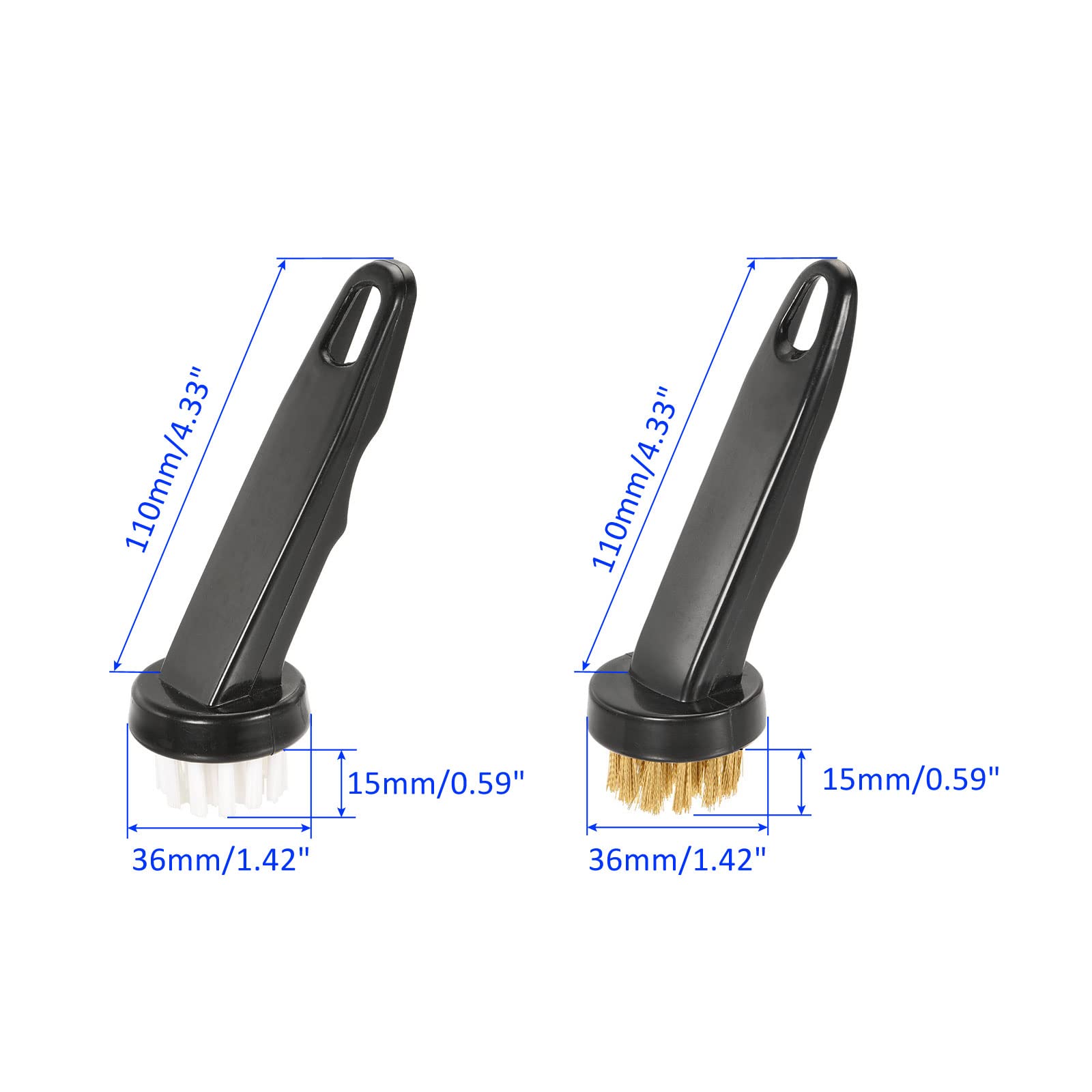 M METERXITY 1 Set Golf Club Brush, Golf Club Groove Cleaner Two Bristle Head Cleaning Tools with Clip, Retractable - Image 4