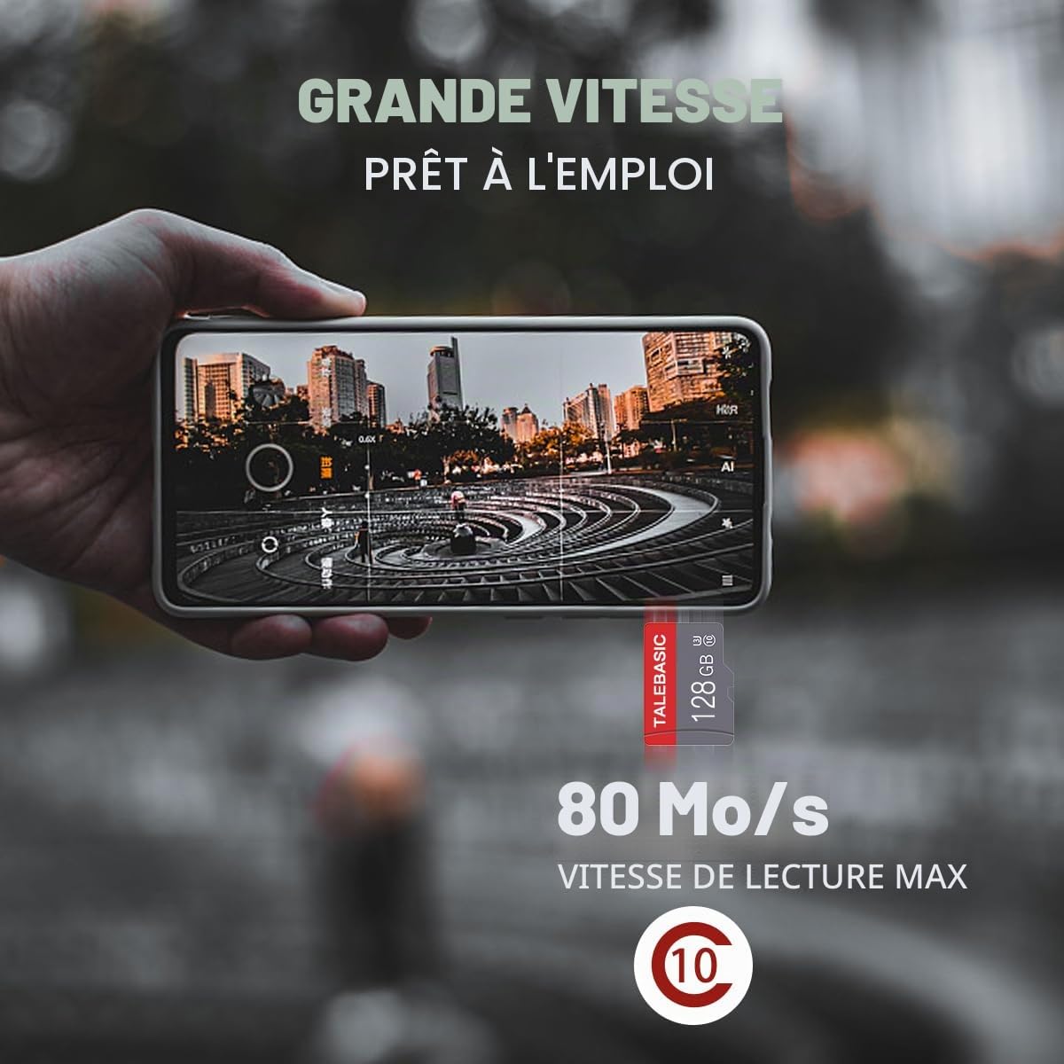 Lot de 2 Cartes Micro SD 128 Go Classe 10 Haute Vitesse avec Adaptateur SD pour Tablette/Smartphone/Appareil Photo/autoradio/Console de Jeu 128 Go