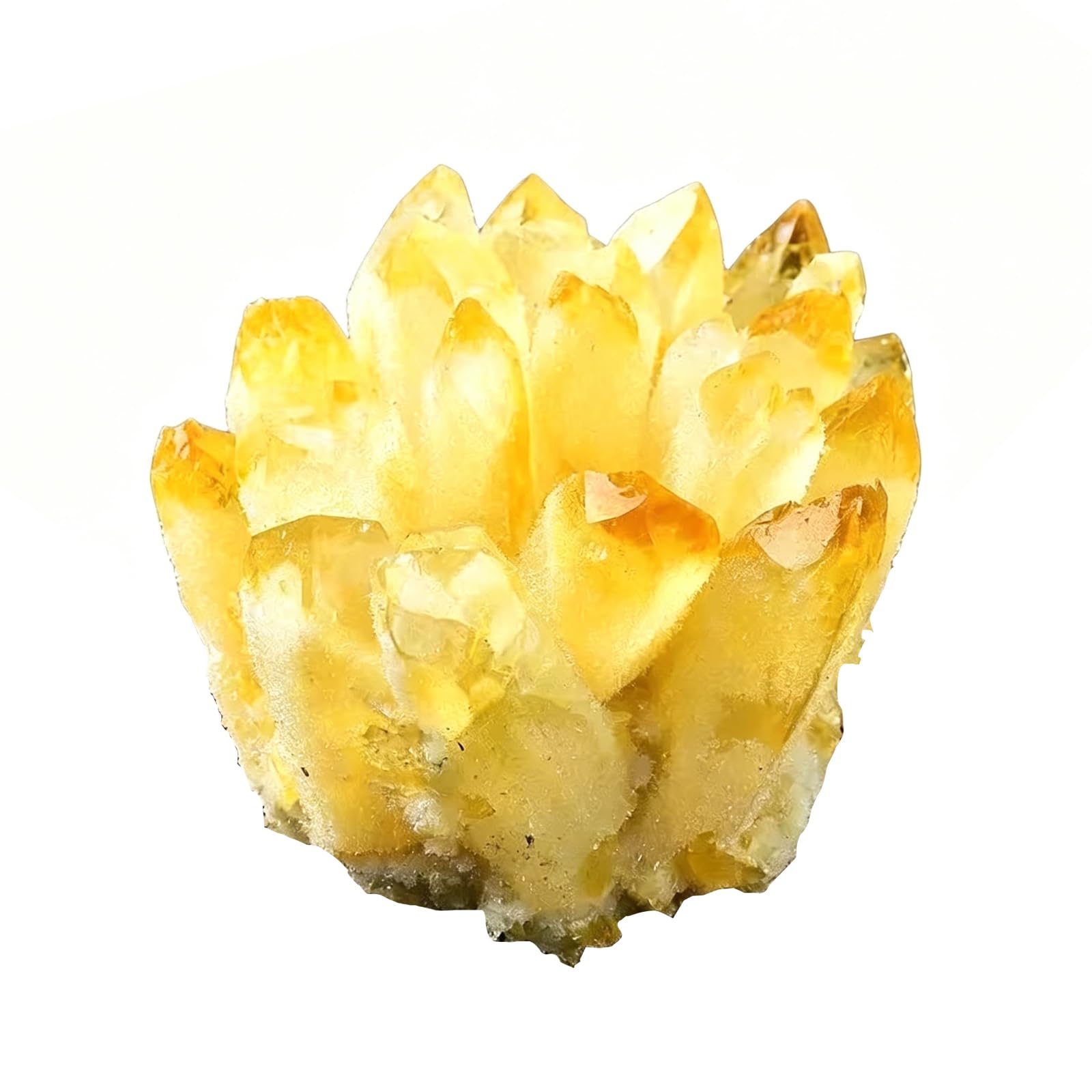 IUYIXWFP Natural Amethyst Citrine & Clear Quartz Crystal Flower Cluster – Raw Mineral Specimen, Unique Home Feng Shui Decor, Healing Crystal Ornament