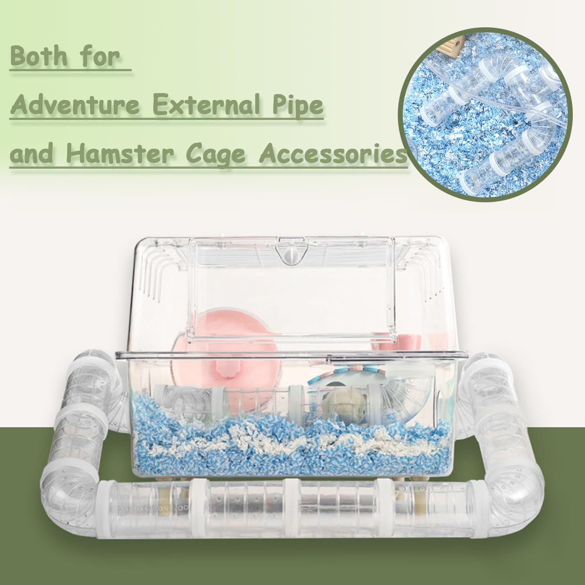 2 kit di tubi per criceto, fai da te, tunnel per criceti, avventura, tubo esterno, collegamento trasparente, per ratto e criceti, accessori per criceti, topo, piccoli animali, sport, expand Space