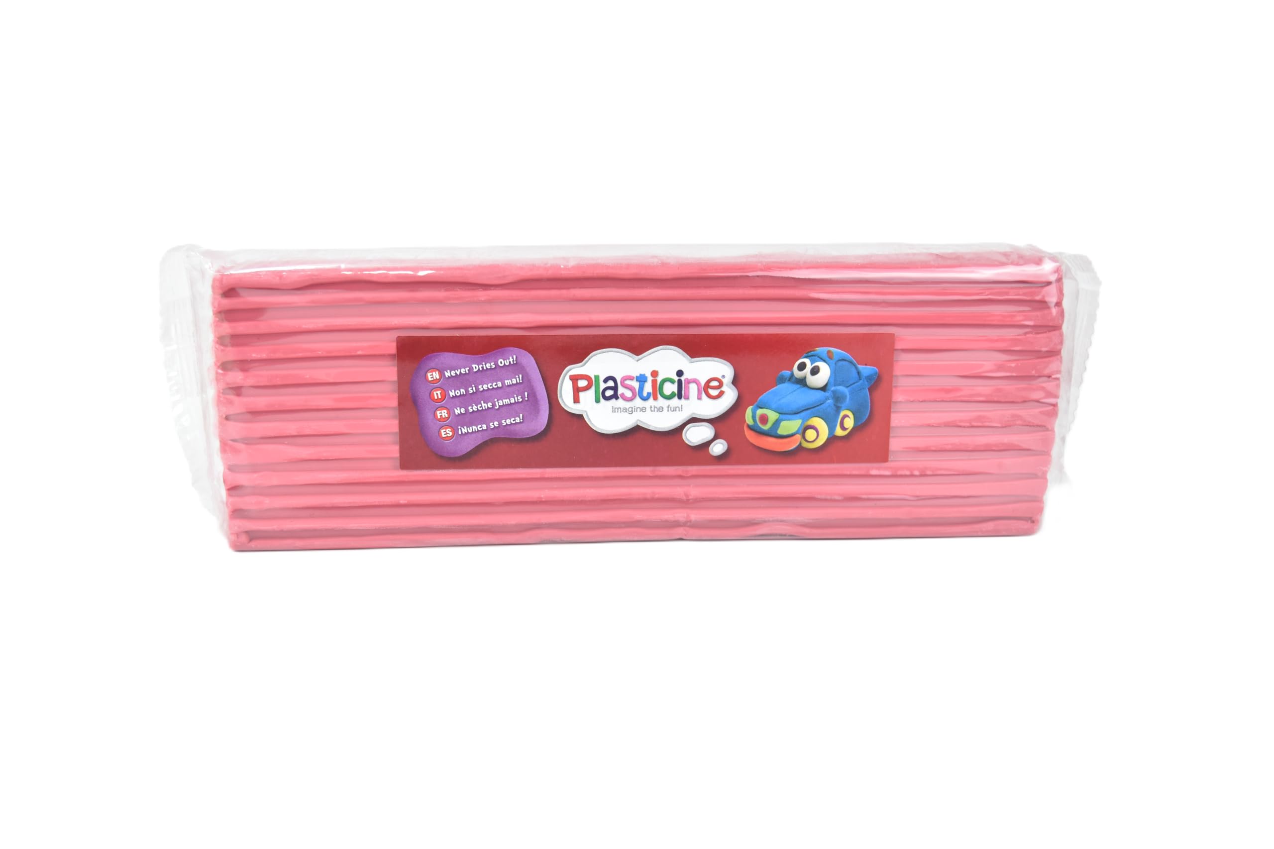 The Original Plasticine, One Colour Slab 400g - Punch, Modelling Clay for Professional Animators and Model Makers, Easy to Shape and Mould, Make Sculptures, Models and Stop-Motion Animations
