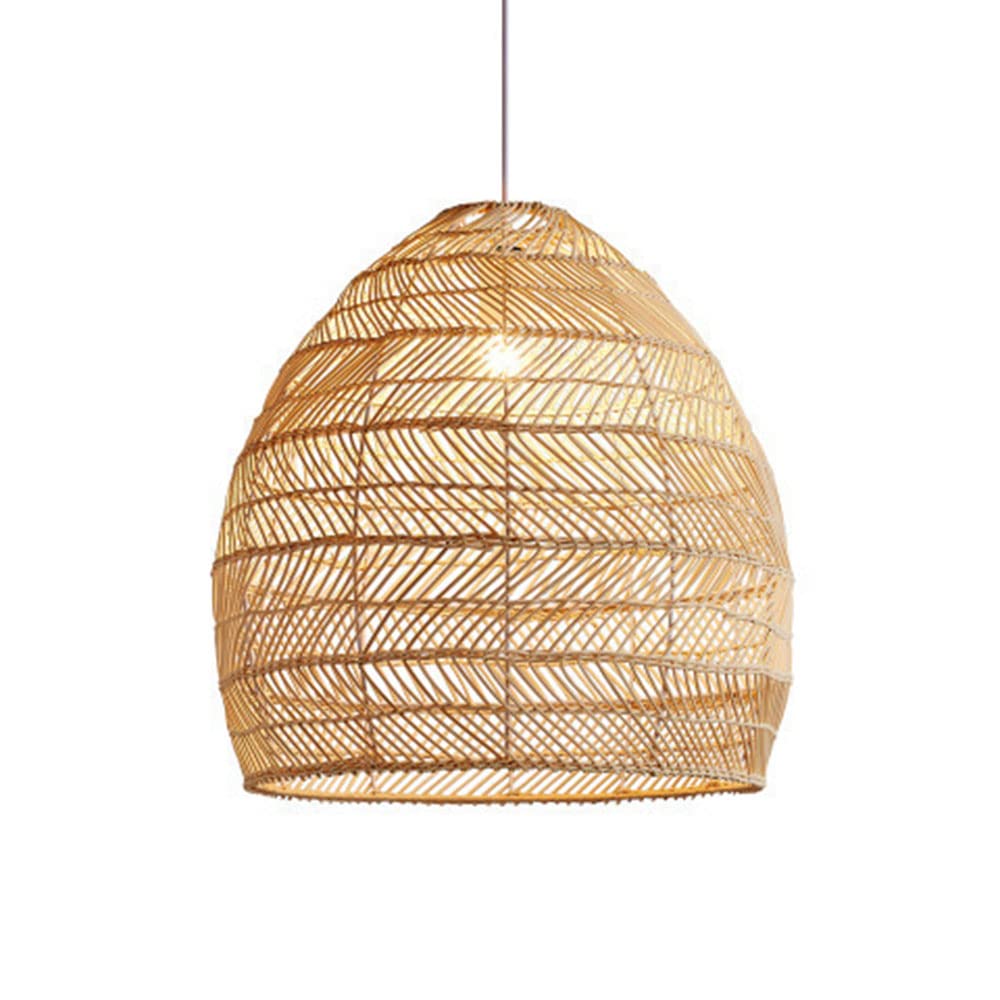ZERAPH Bistro Lamp Extra Large Ceiling Pendant Lampshade Natural Wicker Rattan Ceiling Pendant Light Shade Rattan Ceiling Mount Light Fixture for Kitchen Island Cafe Bar Farmhouse