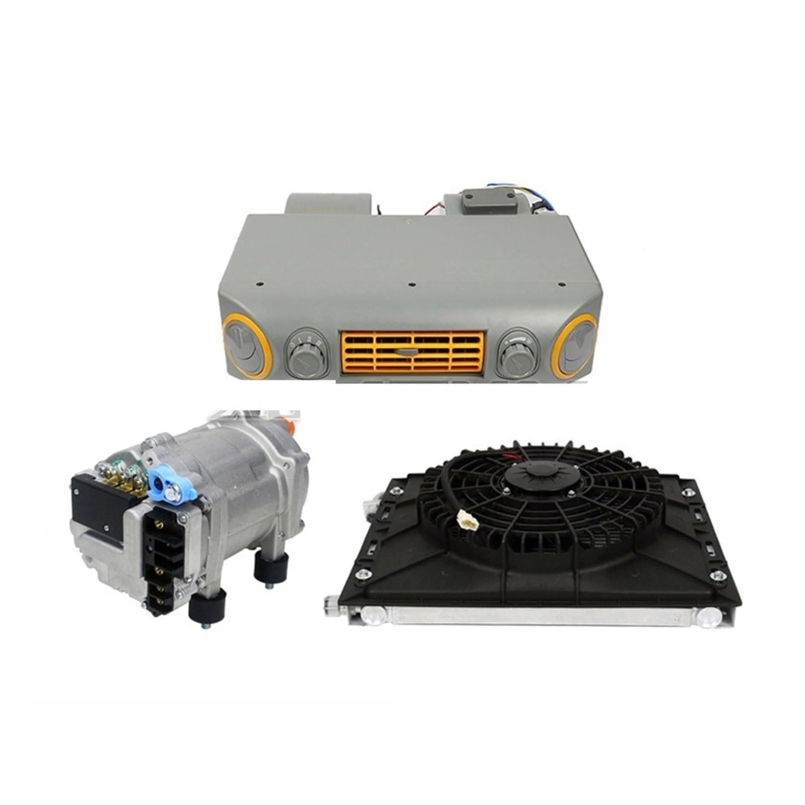 JVDDI RV Air Conditioner, Universal Automotive Auto Electric Air Conditioning,Compressor 12V 24V For Car Van Classic Single Cooler A/C Conditioner(12V Integrated)