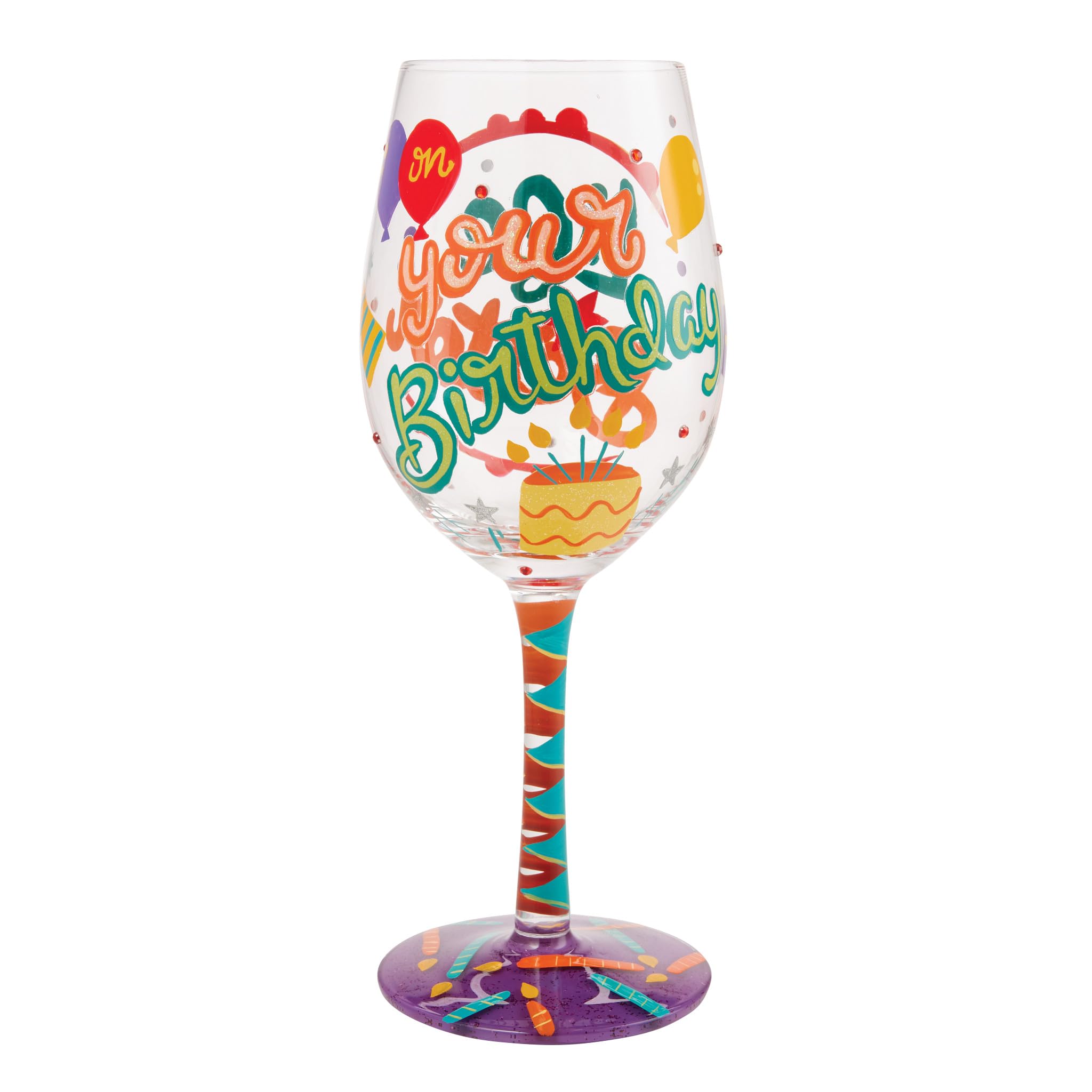 Verre à vin Lolita Life is Better On Your Birthday pour éviter les verres tristes en fête