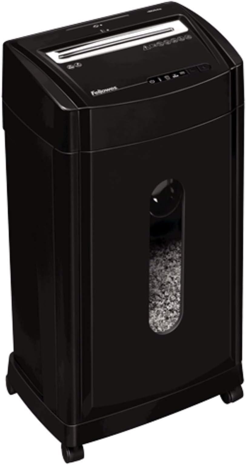 Fellowes FEL4817001 Power Shredder 12Sheets, Black, Silver, 25.6" x 14.5" x 10.5"