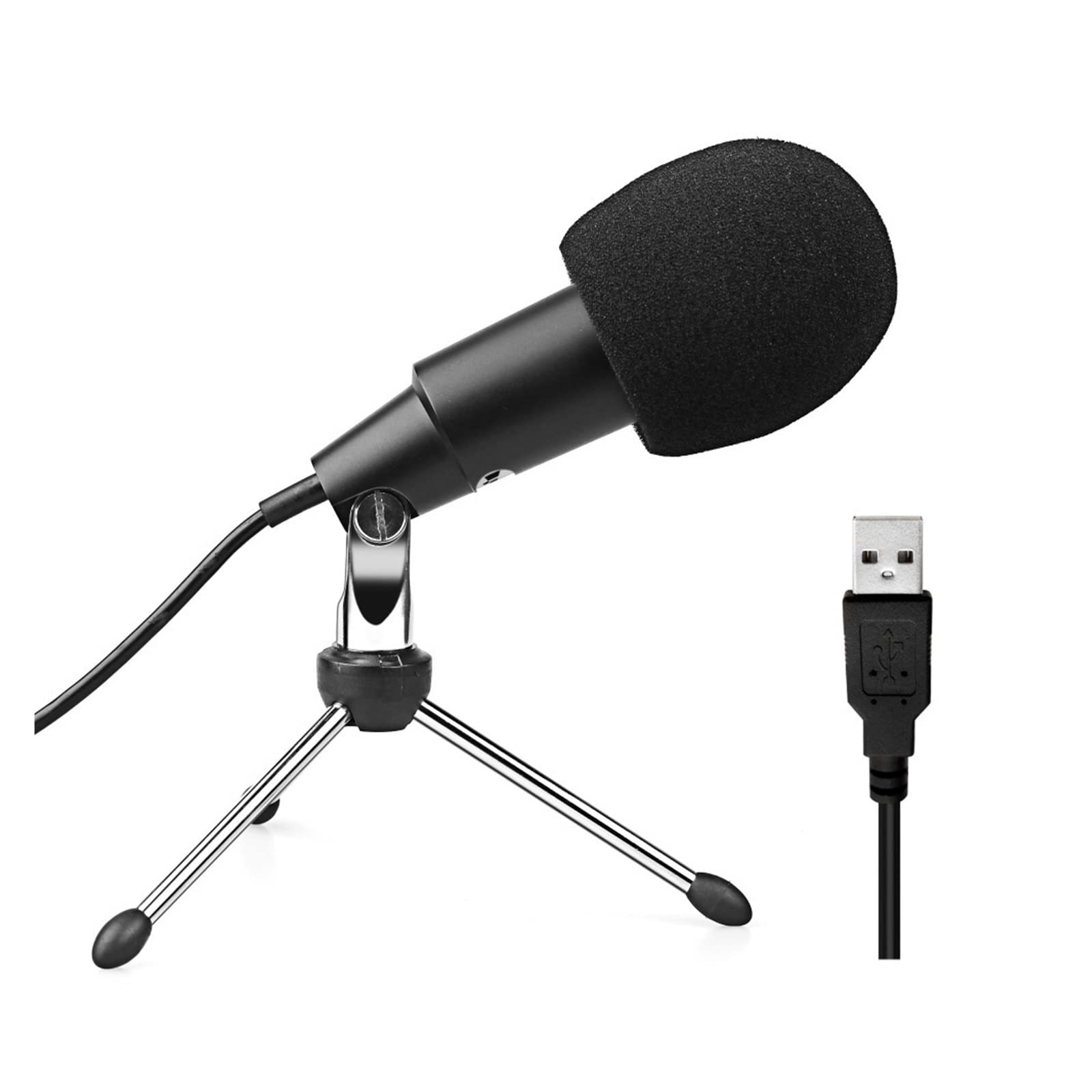Microphone USB pour studio de doublage et voix off sur ordinateur portable