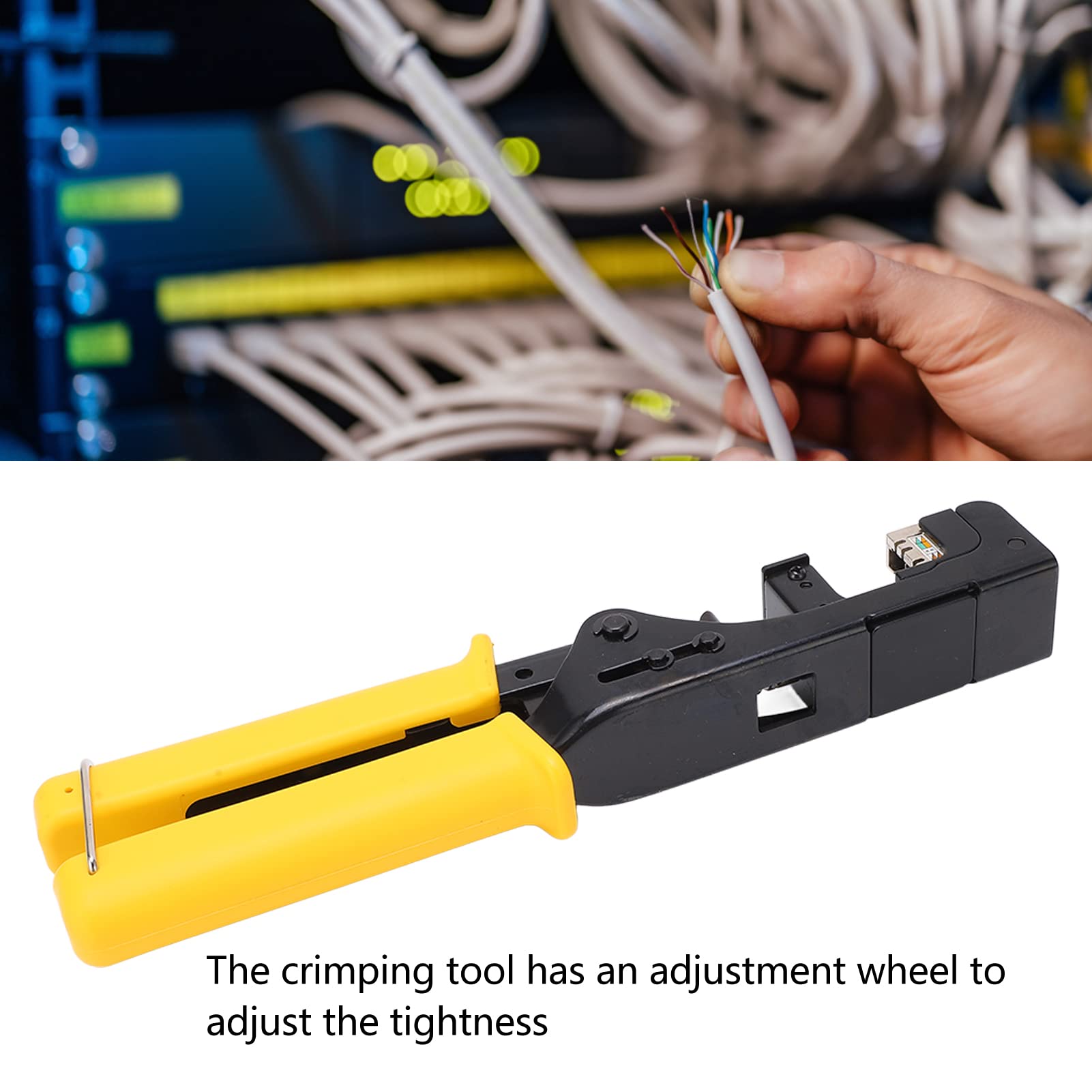 Crimpatrice a cricchetto per chiavi Ethernet Cat6, strumento terminale Crim con tenuta, PP Heat dle, l l per RJ45 a 180 gradi