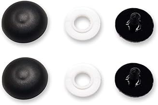 Made in Japan Top Button Round Button Top Button Heaven P Domestic Craft Handmade DIY Craft Hat Repair Material (P-19L Black Head/L Black Pins, Set of 2)