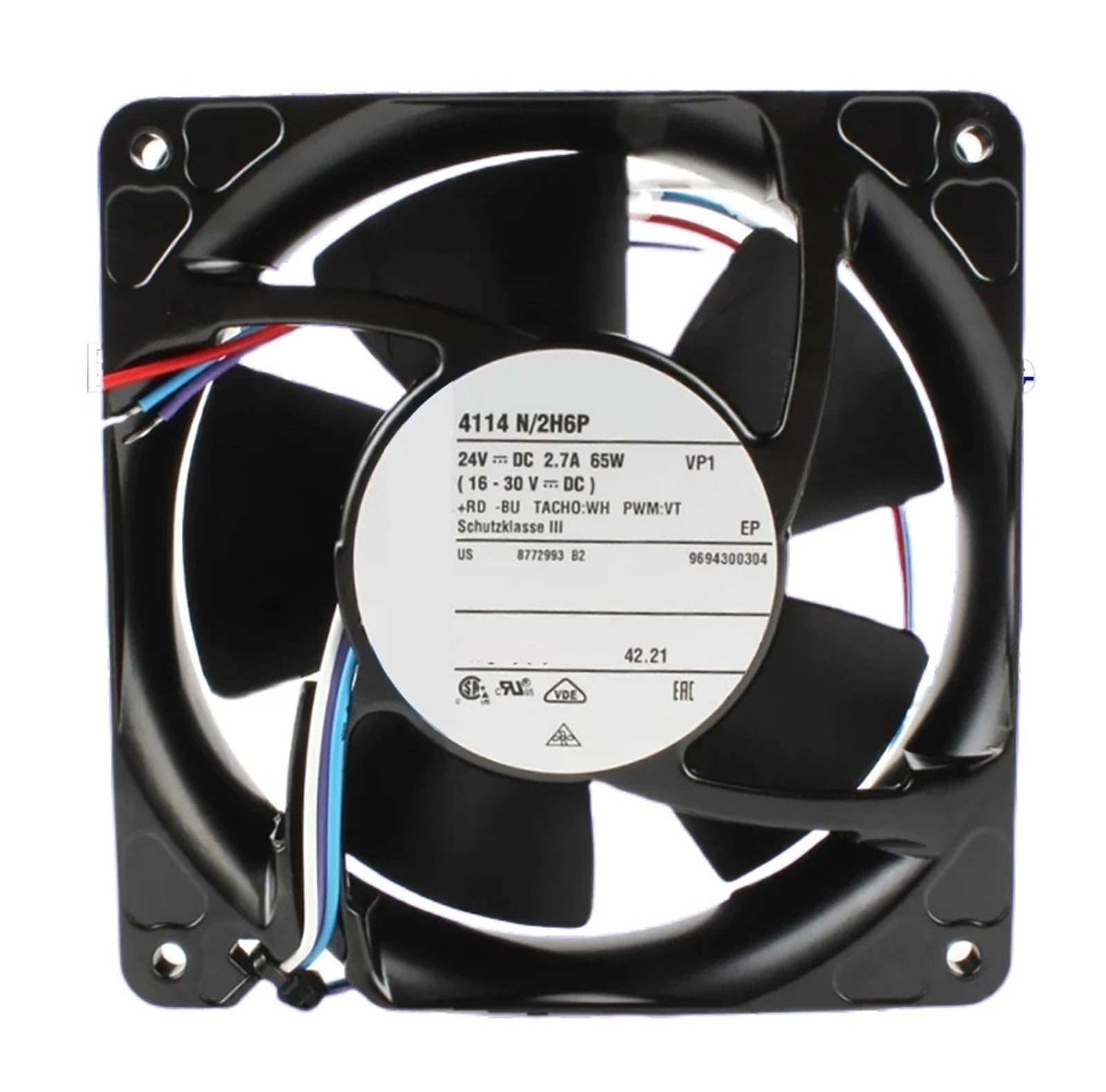ELZNSQQK 4114N/2H6P DC24V 2.7A 65W 12038 cooling fan 120 * 120 * 38MM