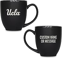 Vista 71 de Rico Industries NCAA Primary - Taza personalizada de 15 onzas, color negro mate, para bebidas calientes o frías Tigres del Estado de Aplastar