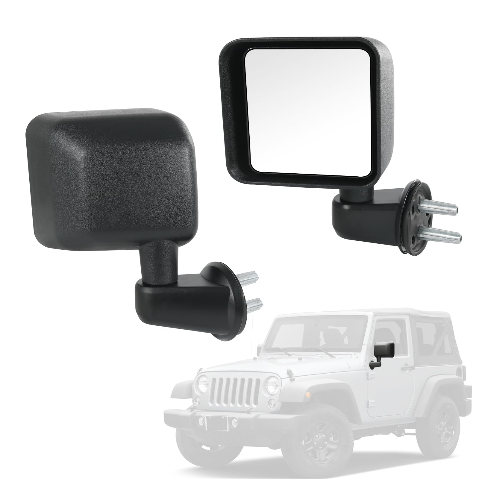 Door Mirror Driver and Passenger Side Replacement For Wrangler JK 2007-2017