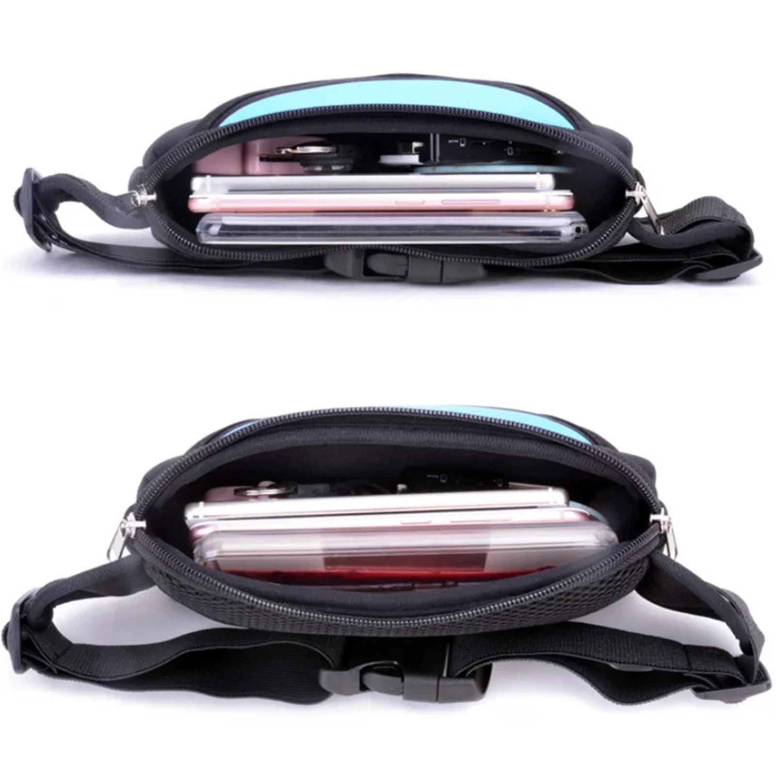 Sac de Taille étanche Unisexe, Sac de Taille de Course, Sac de Support de téléphone Portable, Sac de Fitness, Sac de Ceinture de Course pour Homme(Purple)
