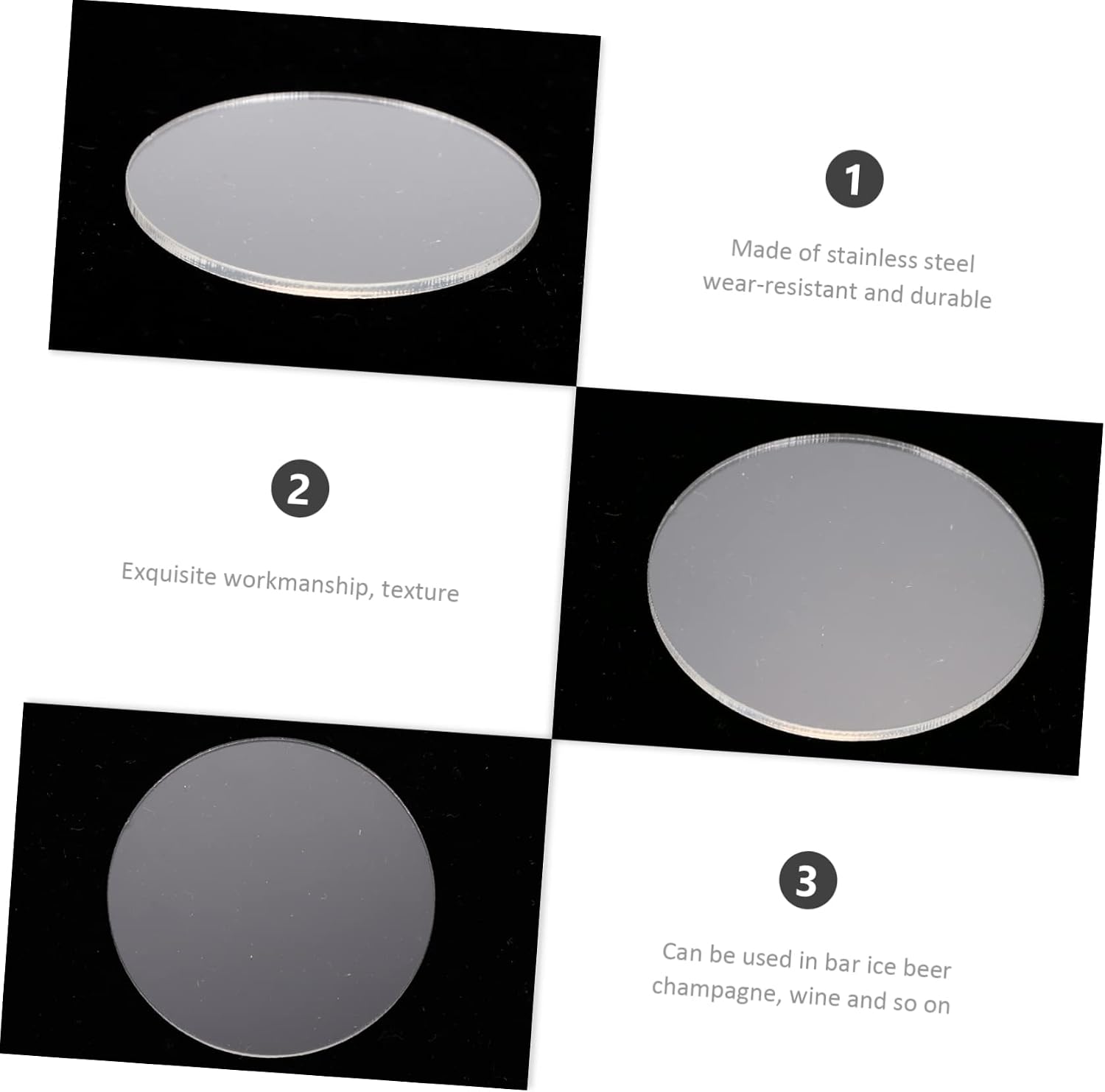 HOMSFOU 30pcs Round Acrylic Blanks for DIY Painting and Crafts Thick Discs for Custom Decor Art Projects and Creative Designs