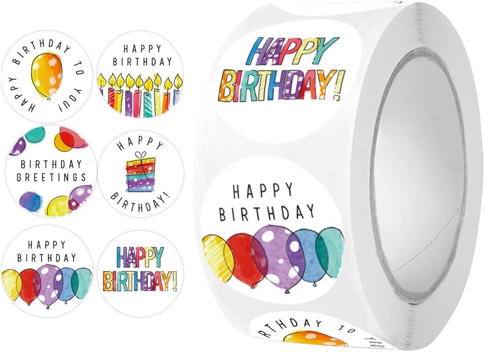 500Pcs Thank You Stickers 1in Black Round Adhesive Stickers Roll Thank You Label Tag Self-Adhesive Reward Waterproof Decals for Envelope Cards Bottle Gifts Decor